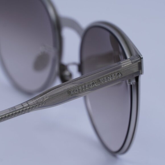 Bottega Veneta BV0225S 002 Sunglasses Silver Square Frame, Brown Gradient Lenses main image 7